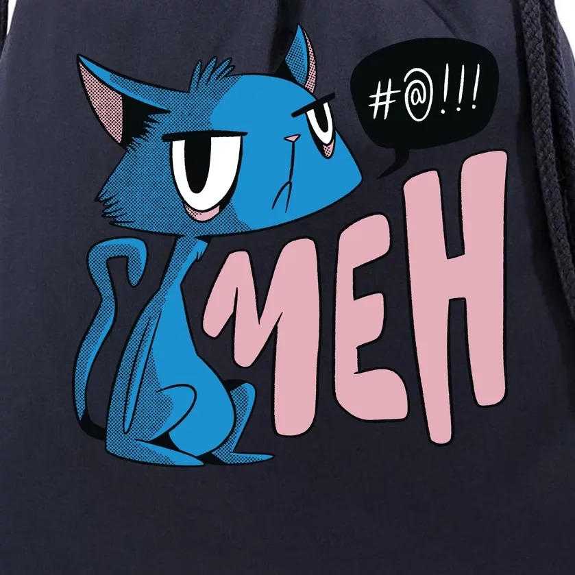 Annoyed Cat Meh Drawstring Bag