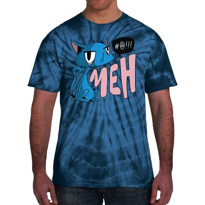 Annoyed Cat Meh Tie-Dye T-Shirt