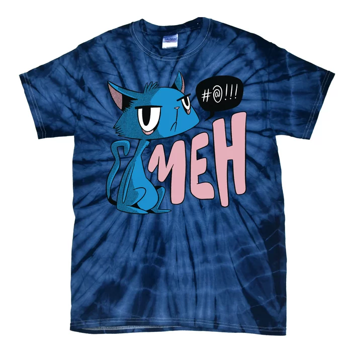 Annoyed Cat Meh Tie-Dye T-Shirt