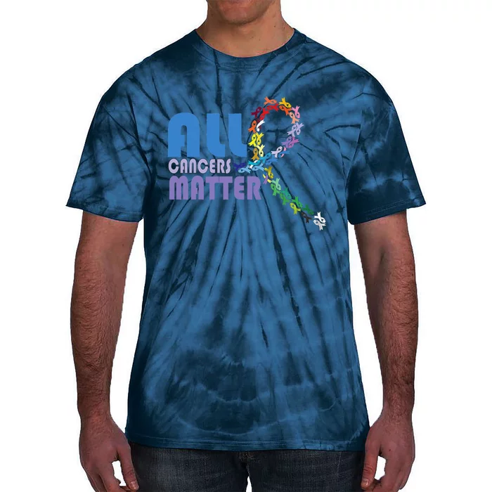 All Cancer Matters Awareness Day Ribbon Support Tie-Dye T-Shirt