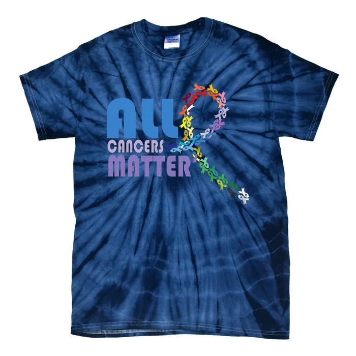 All Cancer Matters Awareness Day Ribbon Support Tie-Dye T-Shirt