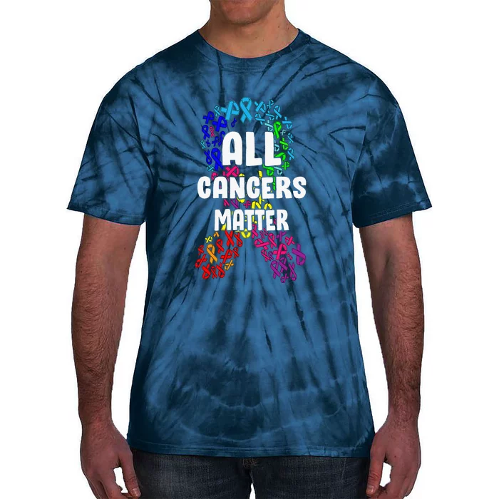 All Cancer Matters Awareness Day Ribbon Support Tie-Dye T-Shirt