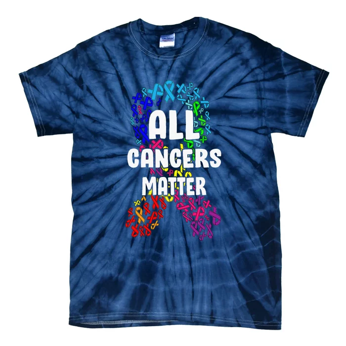 All Cancer Matters Awareness Day Ribbon Support Tie-Dye T-Shirt