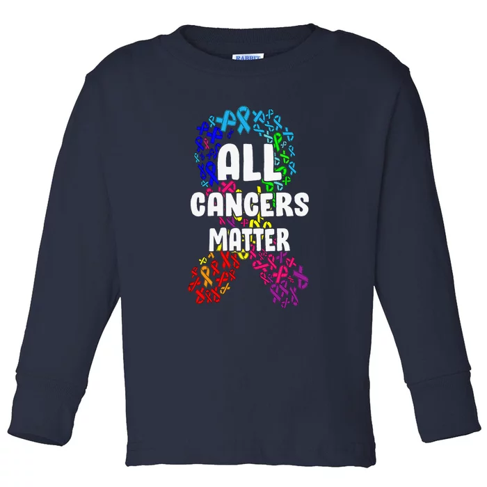 All Cancer Matters Awareness Day Ribbon Support Toddler Long Sleeve Shirt