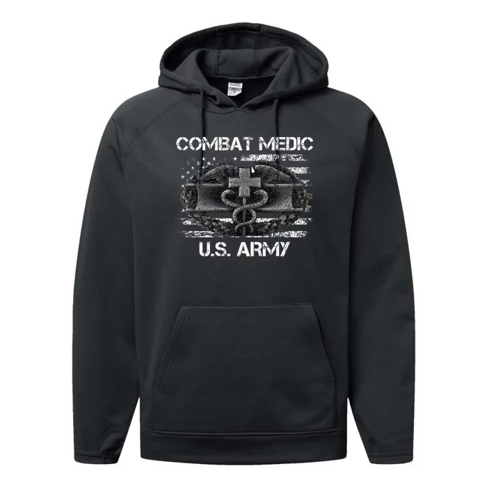 Army Combat Medic Veteran Gift For U.S A.R.M.Y. Performance Fleece Hoodie