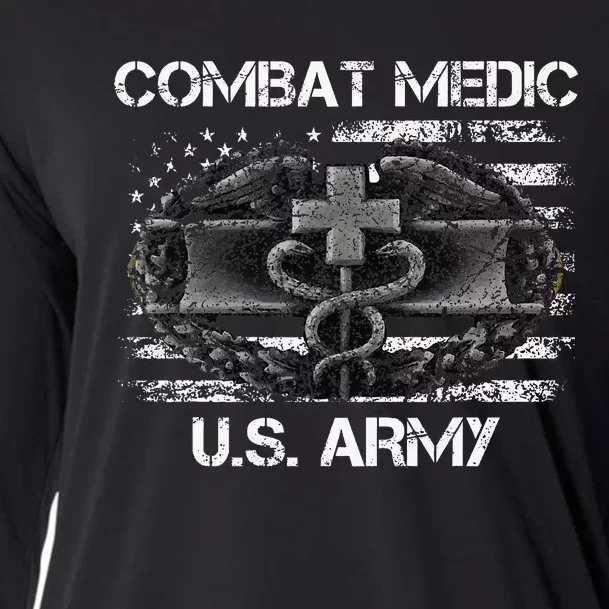 Army Combat Medic Veteran Gift For U.S A.R.M.Y. Cooling Performance Long Sleeve Crew