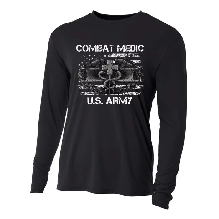 Army Combat Medic Veteran Gift For U.S A.R.M.Y. Cooling Performance Long Sleeve Crew