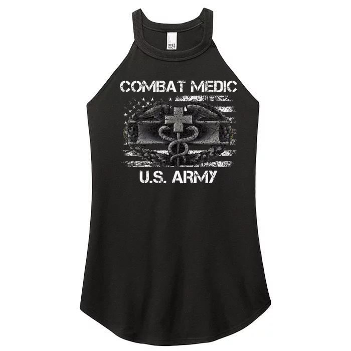 Army Combat Medic Veteran Gift For U.S A.R.M.Y. Women’s Perfect Tri Rocker Tank