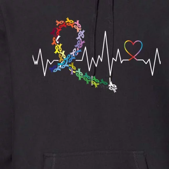 All Cancer Matters Awareness Day Heartbeat Premium Hoodie