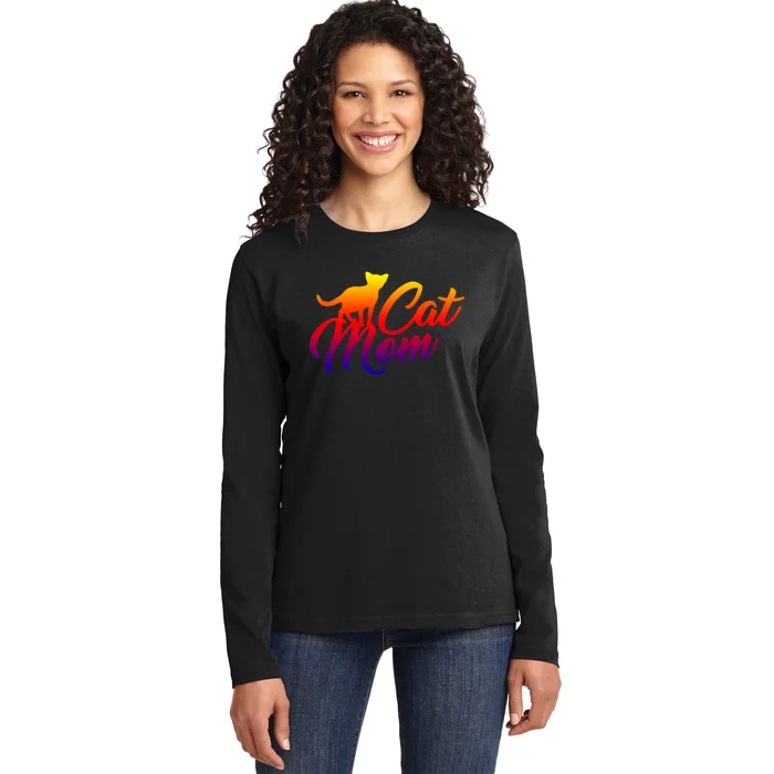 Aspca Cat Mom Gift Ladies Long Sleeve Shirt