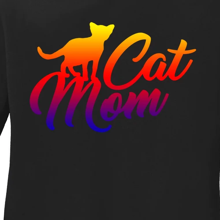 Aspca Cat Mom Gift Ladies Long Sleeve Shirt