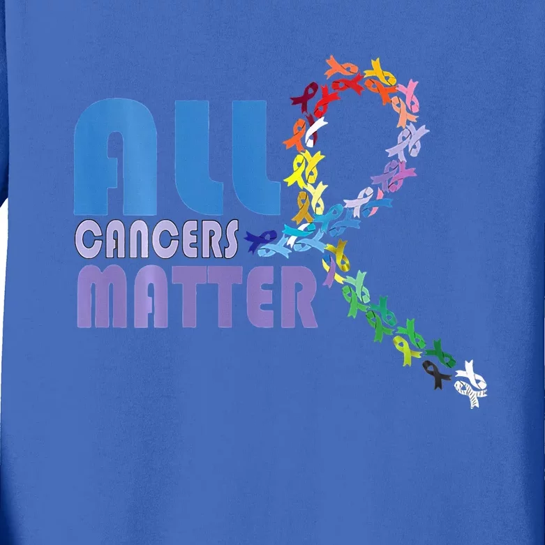 All Cancer Matters Awareness Support I World Cancer Day Kids Long Sleeve Shirt