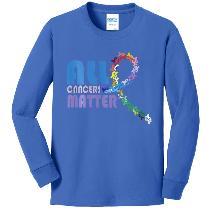 All Cancer Matters Awareness Support I World Cancer Day Kids Long Sleeve Shirt