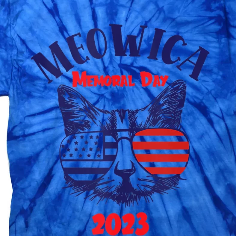 America Cat Memorial Day Design Gift Tie-Dye T-Shirt