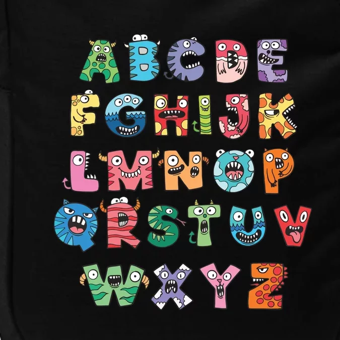 Abc Cute Monster Alphabet Halloween Teacher Costume Kids Impact Tech Backpack