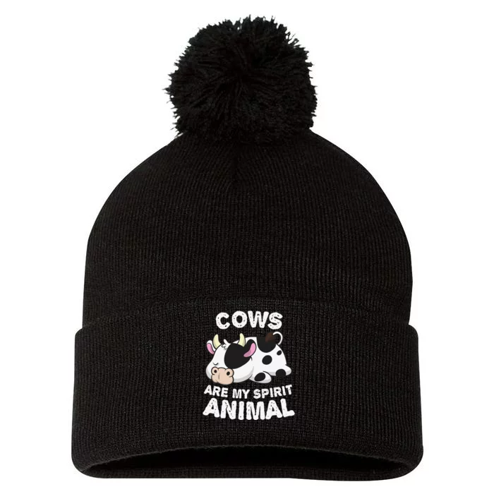 Anime Cows My Spirit Animal Gifts for Animal Lovers cute design is a perfect gift if you love cows. Get this funny cows clothes for Birthday gift, Christmas gift or Anniversary gift for any cows lover. Pom Pom 12in Knit Beanie