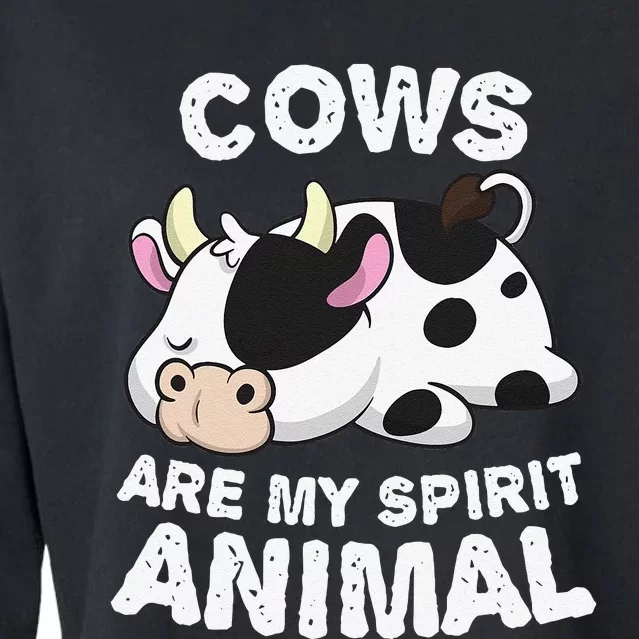 Anime Cows My Spirit Animal Gifts for Animal Lovers cute design is a perfect gift if you love cows. Get this funny cows clothes for Birthday gift, Christmas gift or Anniversary gift for any cows lover. Cropped Pullover Crew