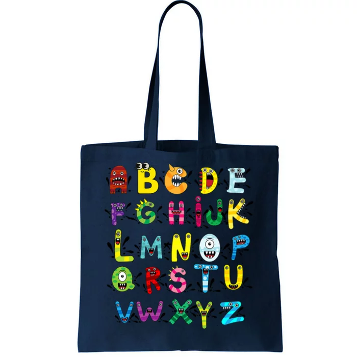 Abc Cute Monster Alphabet Halloween Teacher Costume Tote Bag