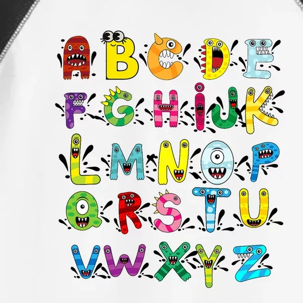 Abc Cute Monster Alphabet Halloween Teacher Costume Toddler Fine Jersey T-Shirt