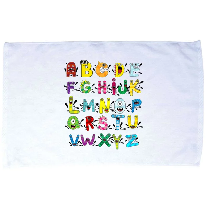 Abc Cute Monster Alphabet Halloween Teacher Costume Microfiber Hand Towel