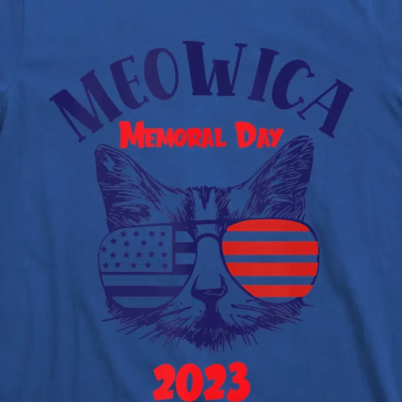 America Cat Memorial Day Design Gift T-Shirt