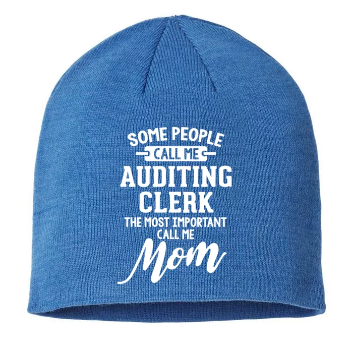 Auditing Clerk Mom Design Gift Call Me Mom! Gift 8 1/2in Sustainable Knit Beanie