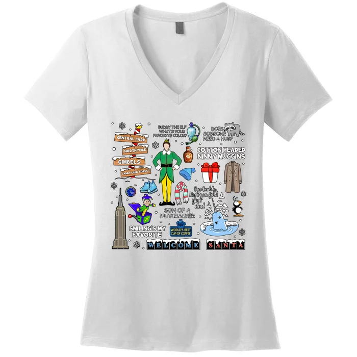 All Christmas Movie Holiday Season Xmas Matching Women's V-Neck T-Shirt