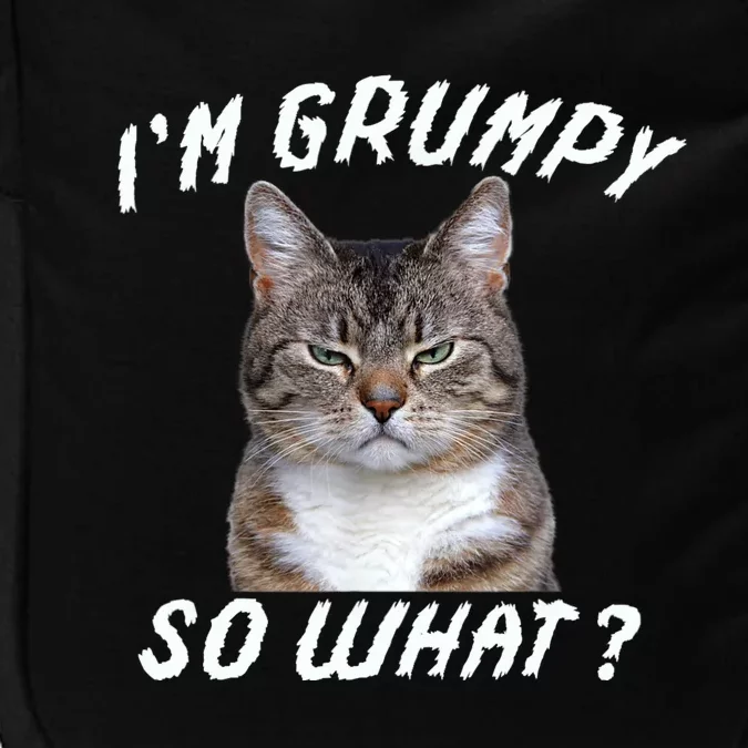 Angry Cat Meme I'm Grumpy So What Impact Tech Backpack