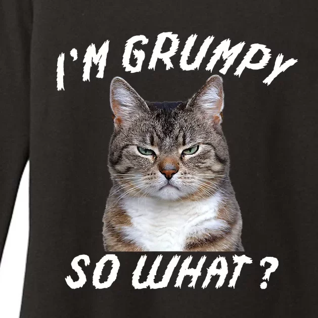 Angry Cat Meme I'm Grumpy So What Womens CVC Long Sleeve Shirt