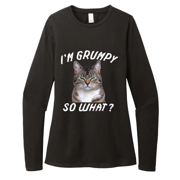 Angry Cat Meme I'm Grumpy So What Womens CVC Long Sleeve Shirt