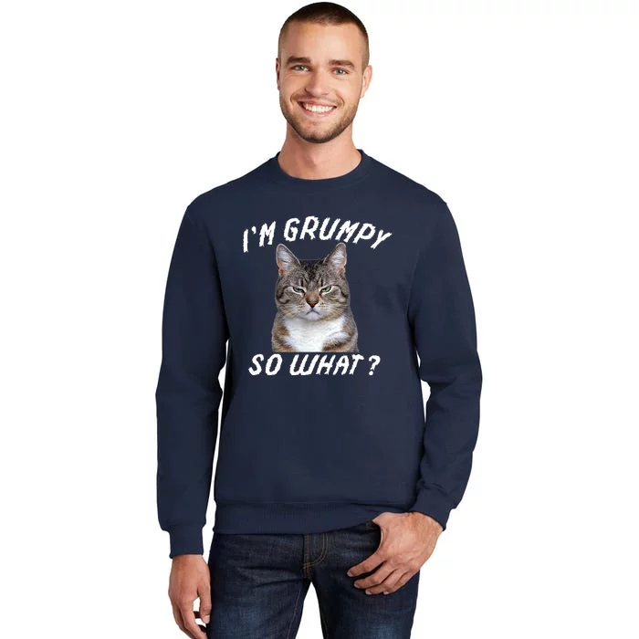 Angry Cat Meme I'm Grumpy So What Sweatshirt