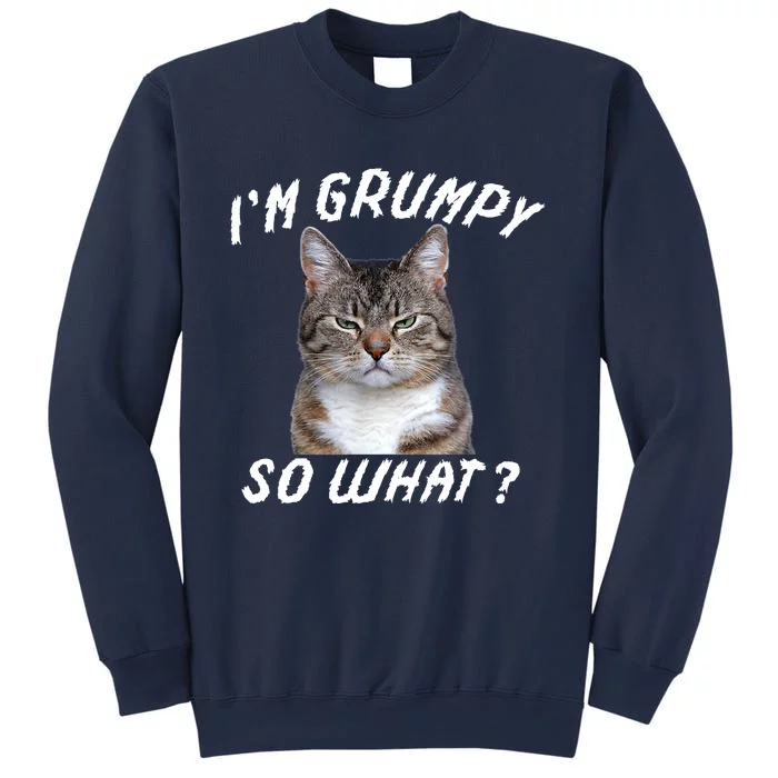 Angry Cat Meme I'm Grumpy So What Sweatshirt