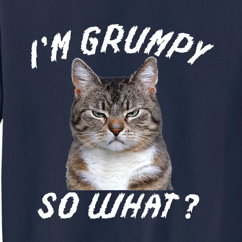 Angry Cat Meme I'm Grumpy So What Tall Sweatshirt