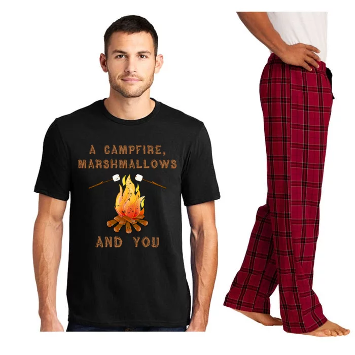 A Campfire Marshmallows And You Funny Camping Life Cool Gift Pajama Set