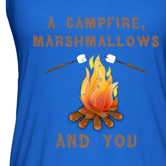 A Campfire Marshmallows And You Funny Camping Life Cool Gift Ladies Essential Flowy Tank