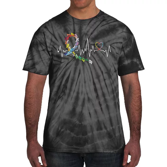 All Cancer Matters Awareness Day Heartbeat Tie-Dye T-Shirt