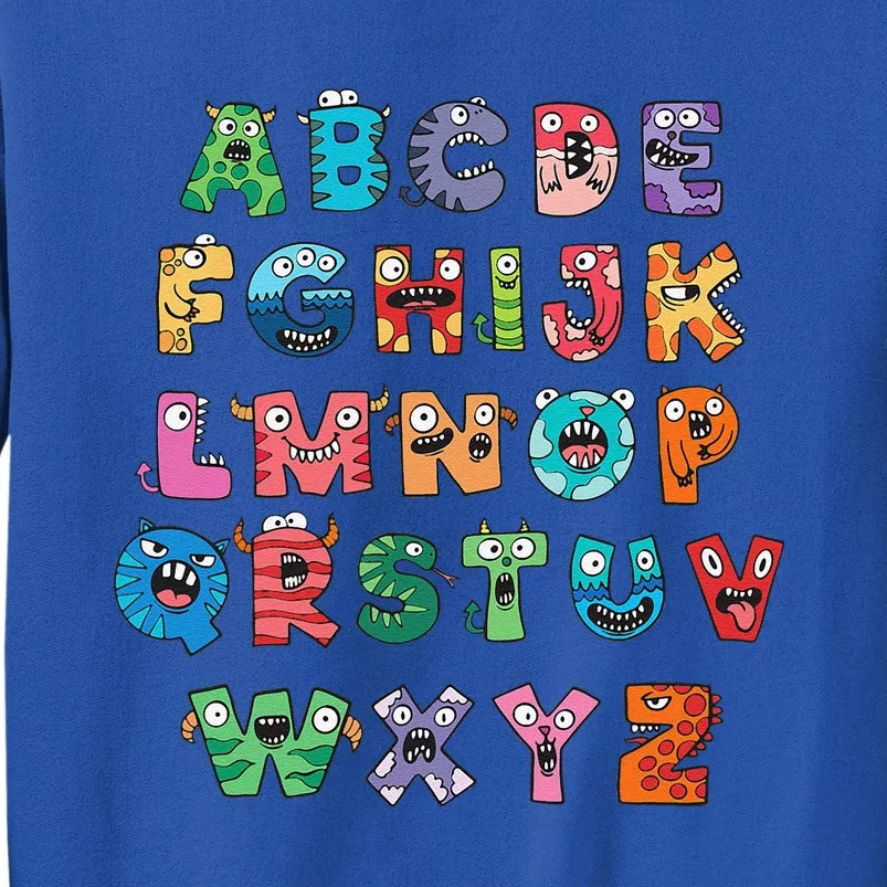 ABC Cute Monster Alphabet Halloween Teacher Costume Sweatshirt