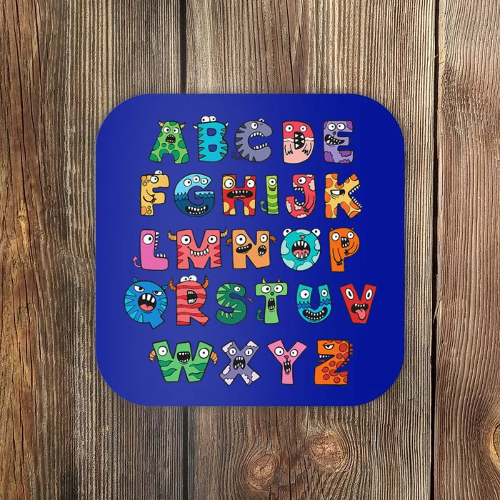 ABC Cute Monster Alphabet Halloween Teacher Costume Coaster