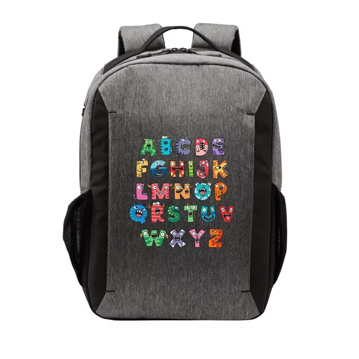 ABC Cute Monster Alphabet Halloween Teacher Costume Vector Backpack