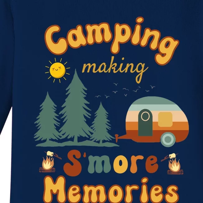 Awesome Camping Making Smore Memories Camping Lovers Meaningful Gift Baby Long Sleeve Bodysuit