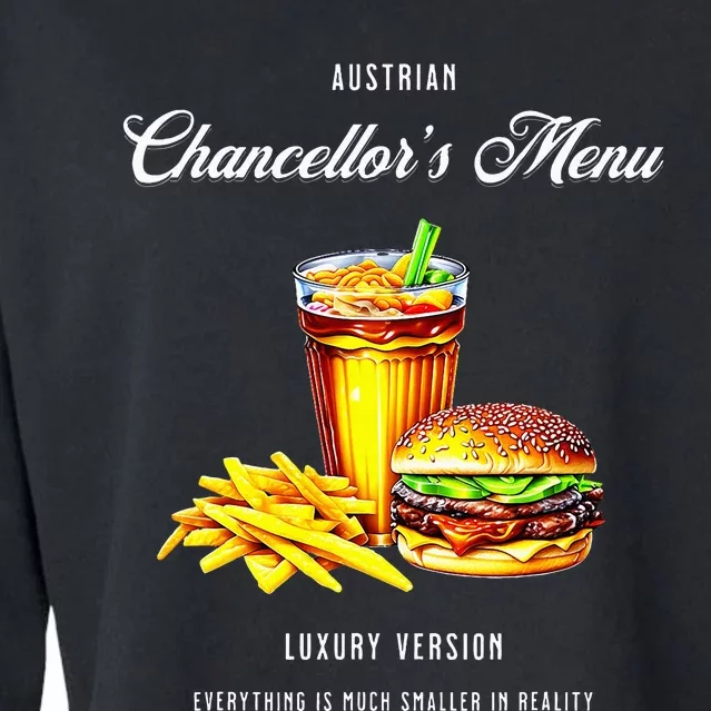 Austrian Chancellors Menu Hamburger Day On May 28th Cropped Pullover Crew