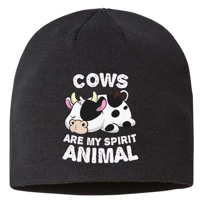 Anime Cows My Spirit Animal Gifts for Animal Lovers 8 1/2in Sustainable Knit Beanie