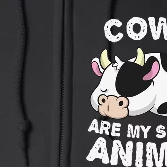 Anime Cows My Spirit Animal Gifts for Animal Lovers Full Zip Hoodie