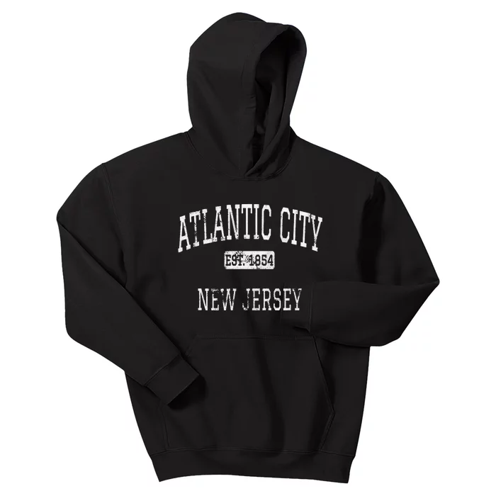 Atlantic City New Jersey Vintage NJ State Retro Sports Kids Hoodie