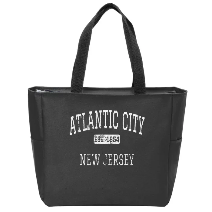 Atlantic City New Jersey NJ Vintage Zip Tote Bag