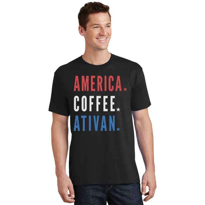 America Coffee Nurse Nursing Health Care T-Shirt