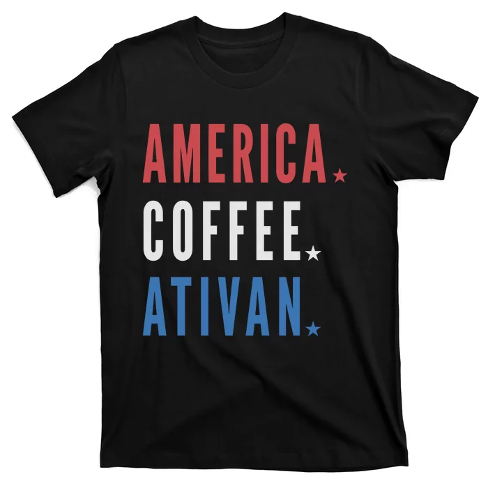 America Coffee Nurse Nursing Health Care T-Shirt