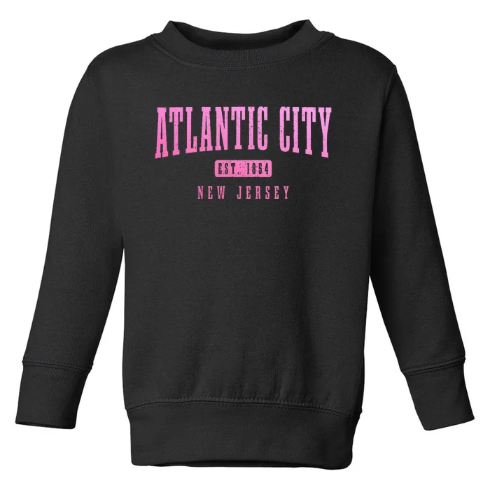 Atlantic City New Jersey Est. 1854 Pride Vintage Toddler Sweatshirt