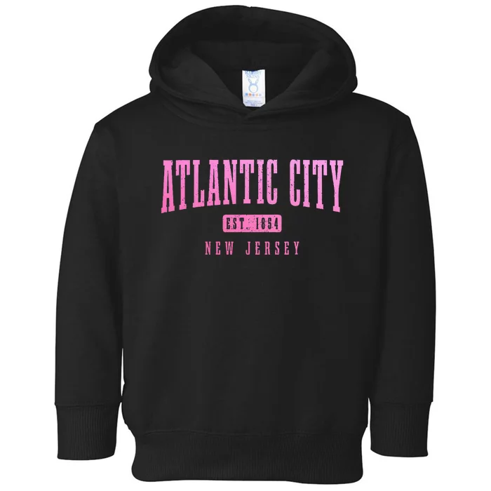 Atlantic City New Jersey Est. 1854 Pride Vintage Toddler Hoodie