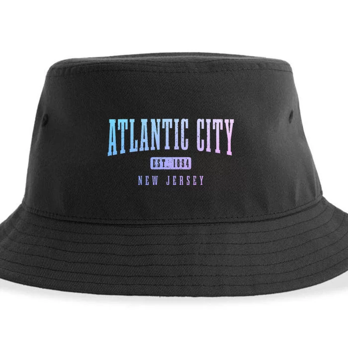 Atlantic City New Jersey Est. 1854 Pride Vintage Sustainable Bucket Hat